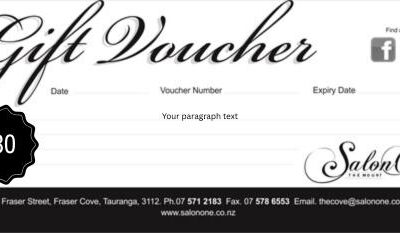 $30 GIFT VOUCHER – SALON ONE
