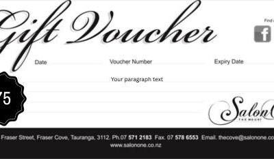 $75 GIFT VOUCHER – SALON ONE